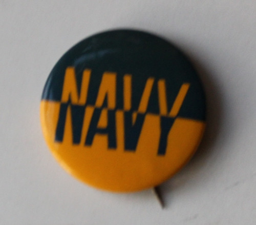 Large Navy Football Pin
