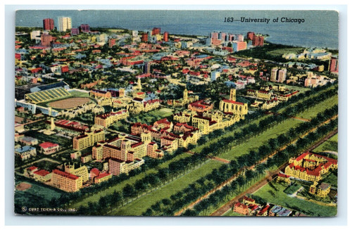 Aerial View Postcard of the University of Chicago