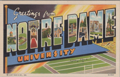 Greetings from Notre Dame Postcard
