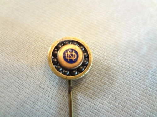 Vintage Gold Filled University of Notre Dame Stickpin