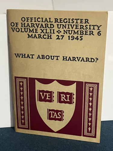 Official Register of Harvard University 1945
