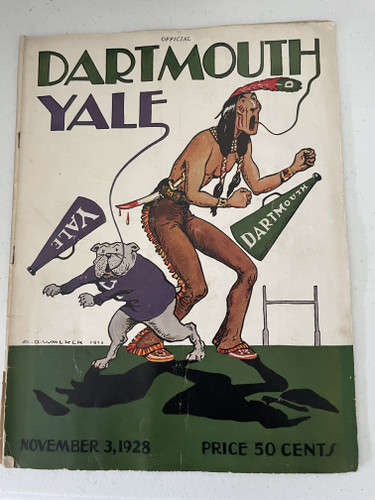 Yale Dartmouth Football Program 1928
