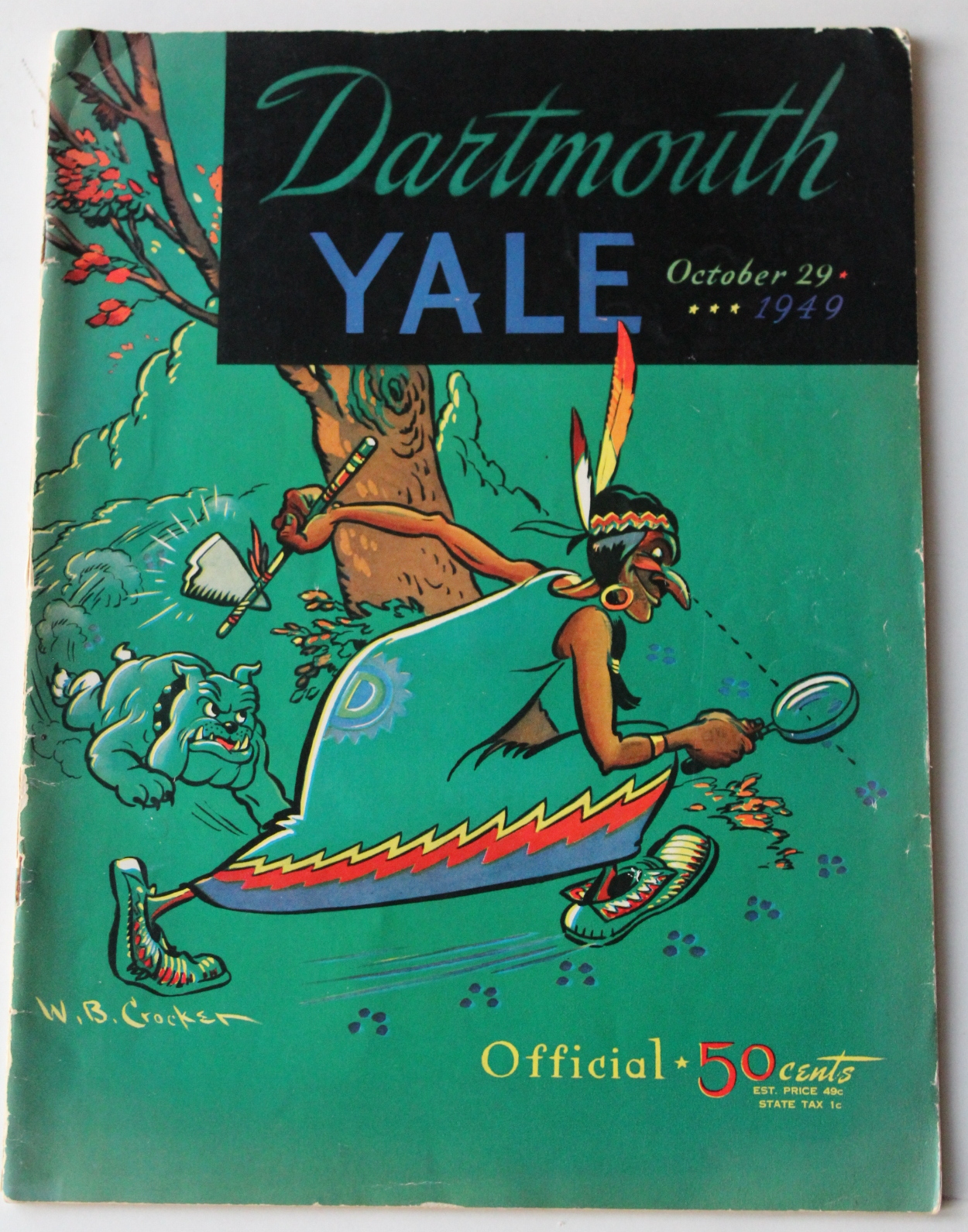 Dartmouth v. Yale Football Program 1949 Collectible Ivy