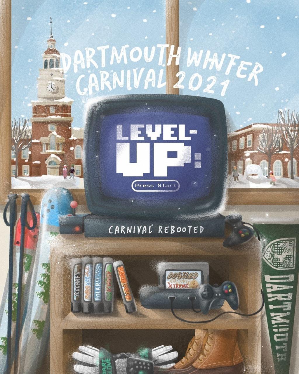 Dartmouth Winter Carnival Poster 2021 Collectible Ivy