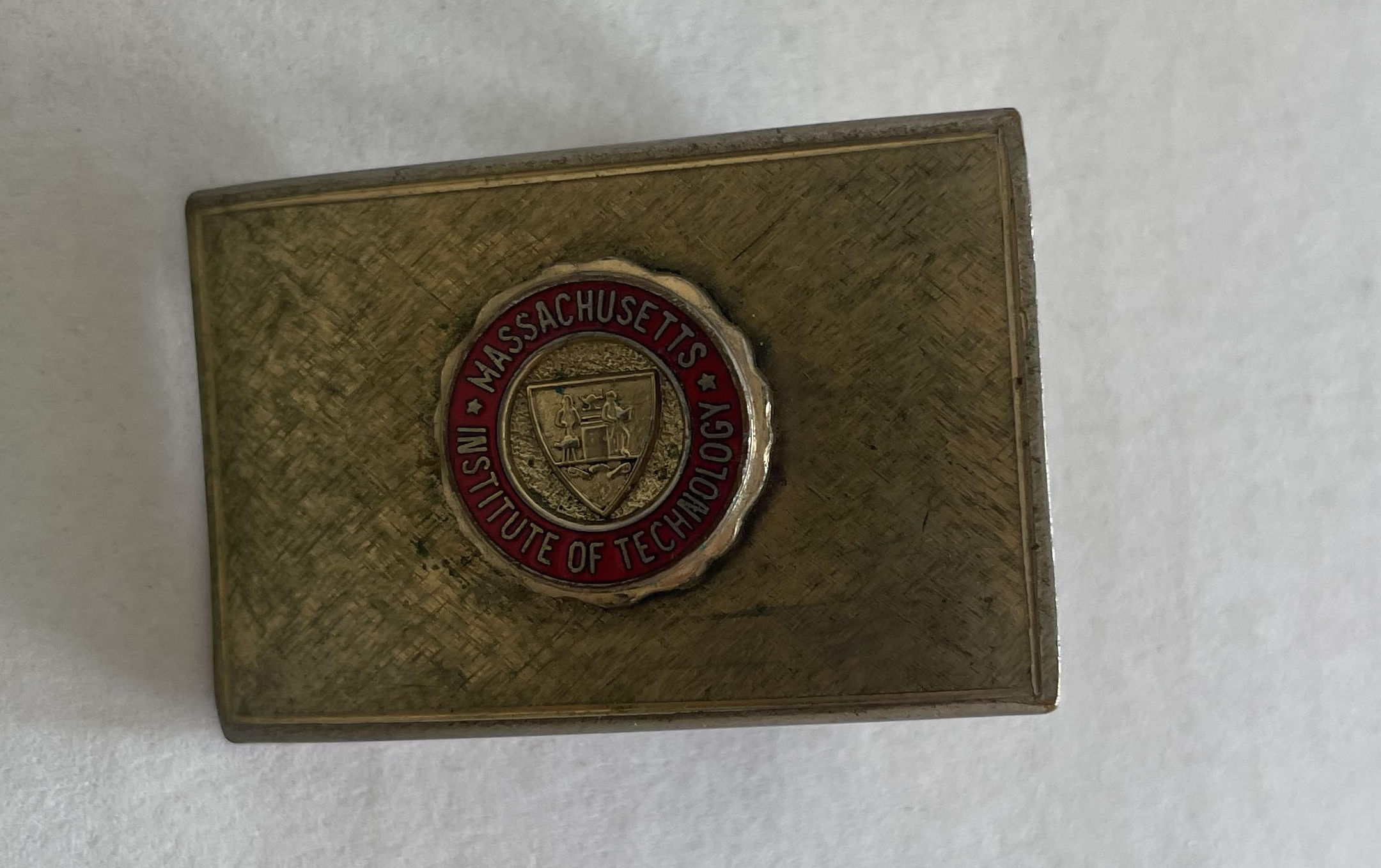 Vintage Brass Belt Buckle Massachusetts Institute of Technology
