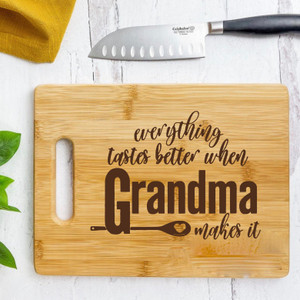 Bamboo Wood Cutting Board Everything Tastes Better When Mom Makes