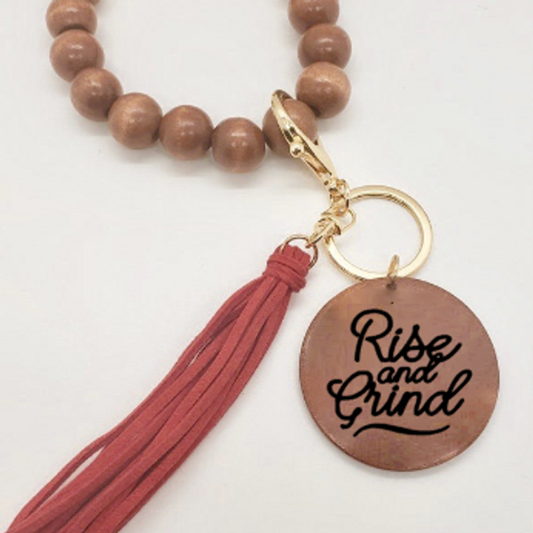 Rise and Grind Keychain Wristlet