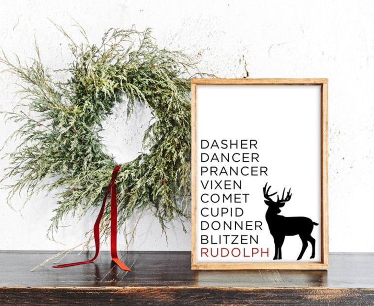 Reindeer Names sign