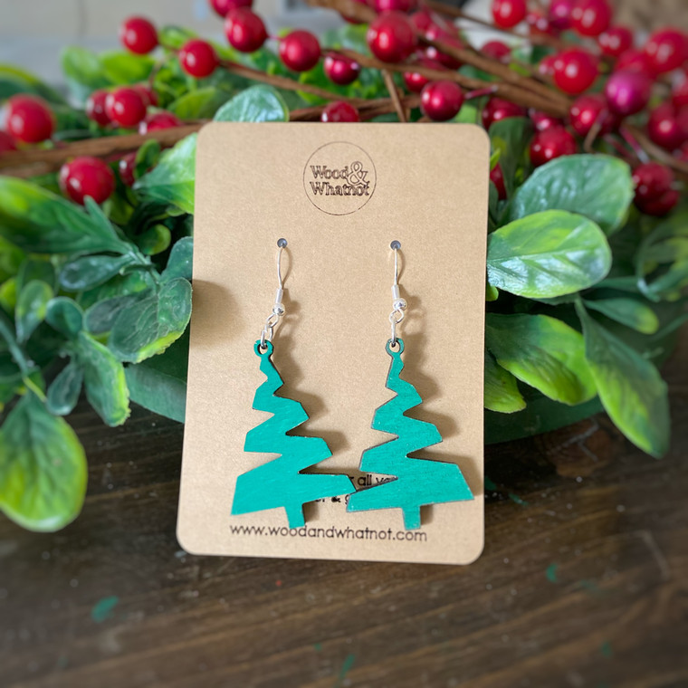 Christmas Tree Dangle Earrings