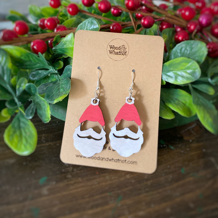 Santa Head Dangle Earrings