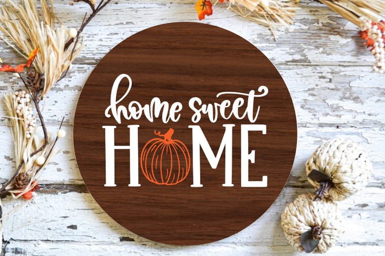 Home Sweet Home with Pumpkin door hanger