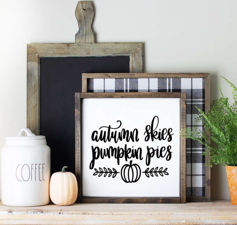 Autumn Skies Pumpkin Pies Sign