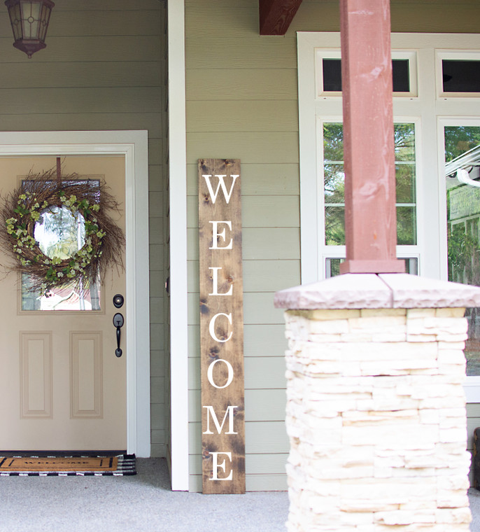 Welcome porch sign