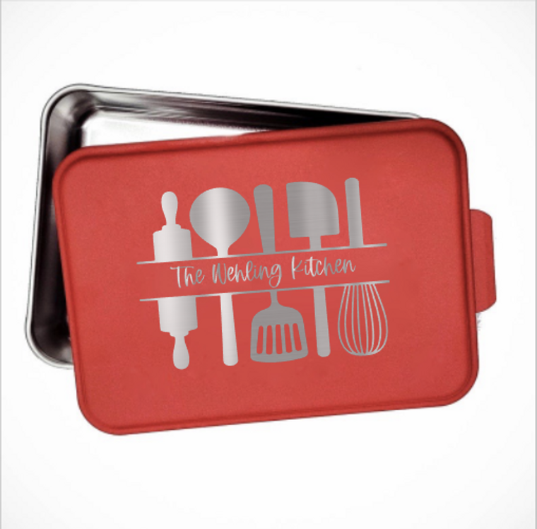 Kitchen utensil personalized cake pan