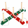 Vinsani Garden Outdoor Rope Quoits & Wooden Pegs Throwing Family Game
