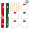 Vinsani Garden Outdoor Rope Quoits & Wooden Pegs Throwing Family Game