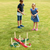 Vinsani Garden Outdoor Rope Quoits & Wooden Pegs Throwing Family Game