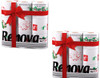 Renova White Print 2 Ply Christmas Xmas Toilet Tissue Paper Rolls (18 Rolls)