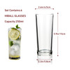 Vinsani Set of 6 Traditional Highball Glasses - 250ml (8.8oz) for Drinks Mixer Juice Beers Cold drinks Hiball Glass
