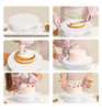 Vinsani 10.8" Dessert Cake Decorating Turntable Stand, 360 Degree Rotating Icing Turntable Display Stand Non-Slip Base  - White