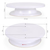 Vinsani 10.8" Dessert Cake Decorating Turntable Stand, 360 Degree Rotating Icing Turntable Display Stand Non-Slip Base  - White