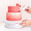 Vinsani 10.8" Dessert Cake Decorating Turntable Stand, 360 Degree Rotating Icing Turntable Display Stand Non-Slip Base  - White