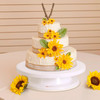 Vinsani 10.8" Dessert Cake Decorating Turntable Stand, 360 Degree Rotating Icing Turntable Display Stand Non-Slip Base  - White