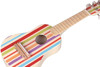 Lelin Wooden Striped Decor Guitar Children Toddler Musical Instrument Pretend Play Music Toy Interactive Role Play Game Early Developmental Gift for Kids Boys Girls Ages 3 year old +