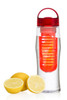 Vinsani Fruit Fuzer Water Bottle Fruit Infusion Infuser Aqua Hydration - Red