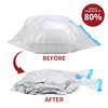 Vinsani Set of 3 Extra Large Jumbo Vacuum Storage Space Saving Bag Transparent Maximum Compression Mould Insect Water and Dust Proof Airtight Compressed Bags 73 X 130cm 