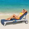 Vinsani Sun Lounger Beach Towel Carry With Pockets Bag For Holiday Summer Garden