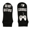 Vinsani 'Do Not Disturb, I'm Gaming' Funny Ankle Gamer Socks - Black