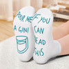  Vinsani® Funny 'If You Can Read This Pour Me A Gin' Socks - Comfy Novelty Ankle Socks for Men, Women & Gin Enthusiasts - Birthday, Christmas, Secret Santa, Drinking Games & Unique Gift Idea