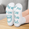  Vinsani® Funny 'If You Can Read This Pour Me A Gin' Socks - Comfy Novelty Ankle Socks for Men, Women & Gin Enthusiasts - Birthday, Christmas, Secret Santa, Drinking Games & Unique Gift Idea