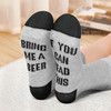 Vinsani 'If You Can Read This Bring Me A Beer' Funny Ankle Socks - Gift For Beer Lovers