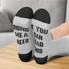 Vinsani 'If You Can Read This Bring Me A Beer' Funny Ankle Socks - Gift For Beer Lovers
