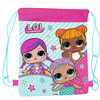 L.O.L SURPRISE! Rectangular Drawstring Bag for Girls and Teens Featuring Cartoon Dolls Print - Kids Pull String Bag for Lunch, Clothes, Books, Shoes