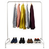 Vinsani® Heavy Duty Metal Clothes Rail Stand with Single Hanging Rail and Lower Storage Shelf - Modern Minimalist Design Organiser For Dresses Boxes & Shoes 160x45x120cm