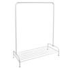 Vinsani® Heavy Duty Metal Clothes Rail Stand with Single Hanging Rail and Lower Storage Shelf - Modern Minimalist Design Organiser For Dresses Boxes & Shoes 160x45x120cm