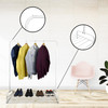 Vinsani® Heavy Duty Metal Clothes Rail Stand with Single Hanging Rail and Lower Storage Shelf - Modern Minimalist Design Organiser For Dresses Boxes & Shoes 160x45x120cm