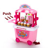 SOKA® Ice Cream Trolley Shop Cart for Children - 27 Pcs Ice Cream Parlour Pretend Food Play Set for Kid's Activity & Early Development Education - Gift for Boys Girls