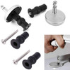 Vinsani® Pair of Toilet Seat Fixings Toilet Seat Hinges Blind Hole Fixings Expanding Rubber Top Nuts Screws