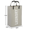 Vinsani Collapsible Washing Laundry Basket Bag for Bedroom Bathroom Fabric - Available in 3 Colours and Sizes