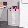 Vinsani Collapsible Washing Laundry Basket Bag for Bedroom Bathroom Fabric - Available in 3 Colours and Sizes