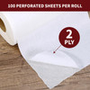 Vinsani Bamboo Kitchen Towels – 12 Rolls of Super Absorbent, Eco-Friendly & 100% Natural Kitchen Tissues in Environment Friendly Packaging, 1200 Sheets Total