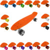 Vinsani® Retro Cruiser Plastic Skateboard 22" X 6" Available In Various Deck Colours with Transparent or Solid Coloured Wheels Includes a Free Carry Bag for the Skateboard