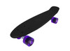 Vinsani® Retro Cruiser Plastic Skateboard 22" X 6" Available In Various Deck Colours with Transparent or Solid Coloured Wheels Includes a Free Carry Bag for the Skateboard