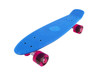 Vinsani® Retro Cruiser Plastic Skateboard 22" X 6" Available In Various Deck Colours with Transparent or Solid Coloured Wheels Includes a Free Carry Bag for the Skateboard