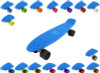 Vinsani® Retro Cruiser Plastic Skateboard 22" X 6" Available In Various Deck Colours with Transparent or Solid Coloured Wheels Includes a Free Carry Bag for the Skateboard