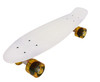 Vinsani® Retro Cruiser Plastic Skateboard 22" X 6" Available In Various Deck Colours with Transparent or Solid Coloured Wheels Includes a Free Carry Bag for the Skateboard